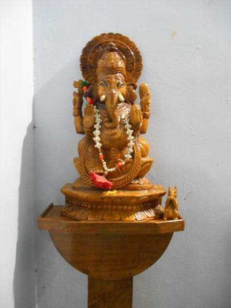 Wood Art Ganesh